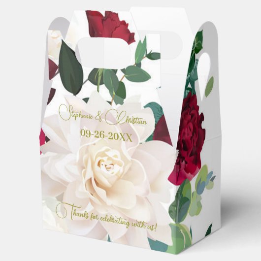 Personalisieren Blume Rose Peony Dahlia Wedding Geschenkschachtel (Geöffnet)