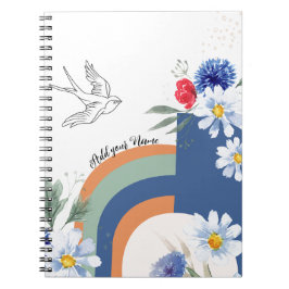 PERSONALISIEREN: BOHO mit Vogel | Notebook-Journal Notizblock
