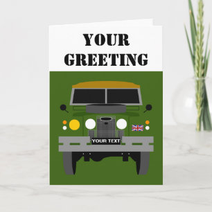PERSONALISIEREN BRITISH ARMY VETERAN LAND ROVER KARTE