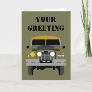 PERSONALISIEREN BRITISH ARMY VETERAN LAND ROVER KARTE