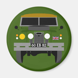 PERSONALISIEREN BRITISH ARMY VETERAN LAND ROVER MAGNET