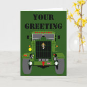 PERSONALISIEREN BRITISH VETRAN ARMY REME SCAMMELL KARTE (Gelbe Blume)