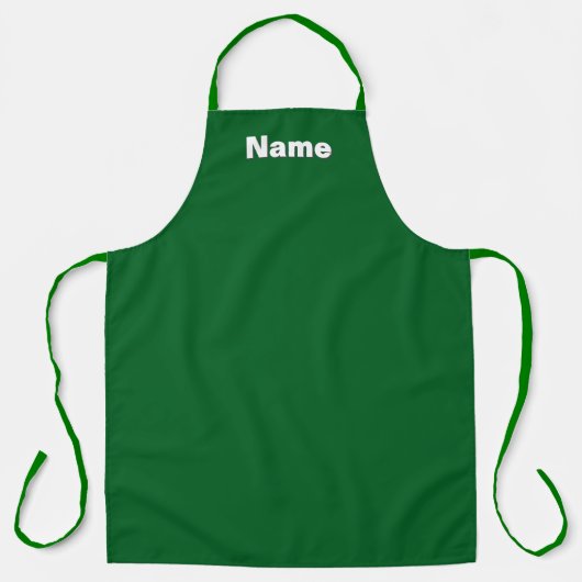 Personalisieren Café Catering Blumenhändler Grün Schürze (Vorderseite)
