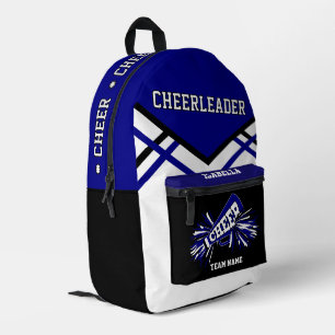 Personalisieren Cheerleader Blau, Schwarz, Weiß Bedruckter Rucksack