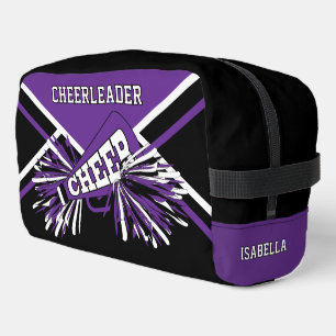 Personalisieren Cheerleader Lila, Schwarz, Weiß Waschbeutel