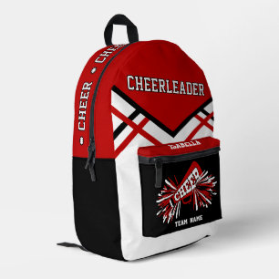 Personalisieren Cheerleader Rot, Schwarz, Weiß Bedruckter Rucksack