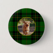 Personalisieren Clan Forbes Scottish Tartan Green Button (Vorderseite)