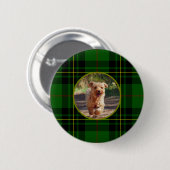 Personalisieren Clan Forbes Scottish Tartan Green Button (Vorne & Hinten)