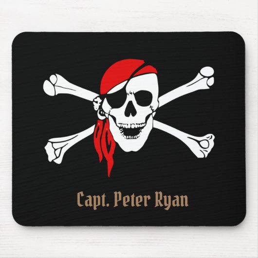 Personalisieren Cooler Crossbones Mousepad (Vorne)