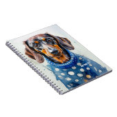 PERSONALISIEREN: Dackel Hund in Blue Sweater | Notizblock (Rechte Seite)