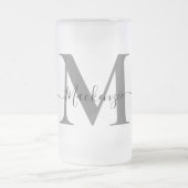Personalisieren der Anfangsbezeichnung Monogramm Mattglas Bierglas (Mittel)
