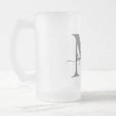 Personalisieren der Anfangsbezeichnung Monogramm Mattglas Bierglas (Links)