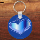 Personalisieren der Blue Heart Keychain Schlüsselanhänger (Vorderseite)