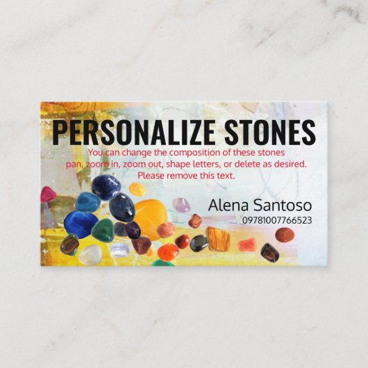 Personalisieren der Business Card Visitenkarte (Vorderseite)