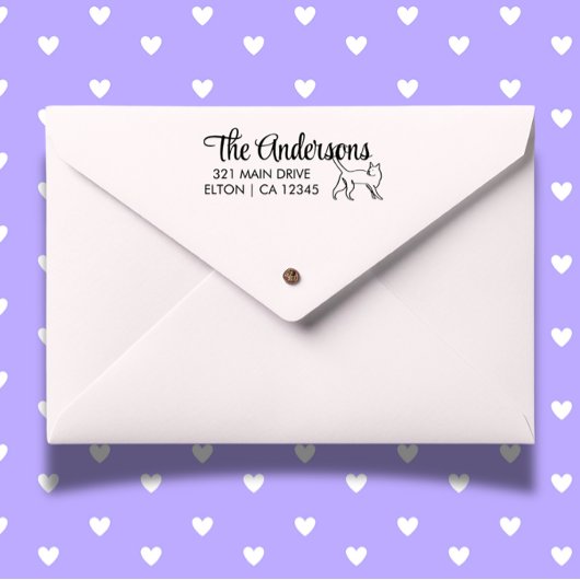 Personalisieren der Cat-Rücksendeadresse Permastempel