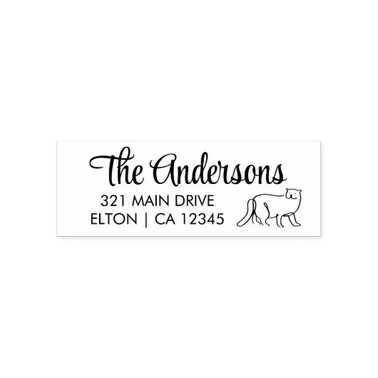 Personalisieren der Cat Script-Rücksendeadresse Permastempel (Design)