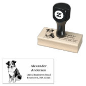 Personalisieren der Collie-Adresse Gummistempel (Stempel)