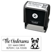 Personalisieren der Corgi-Rücksendeadresse Permastempel (Beispiel)