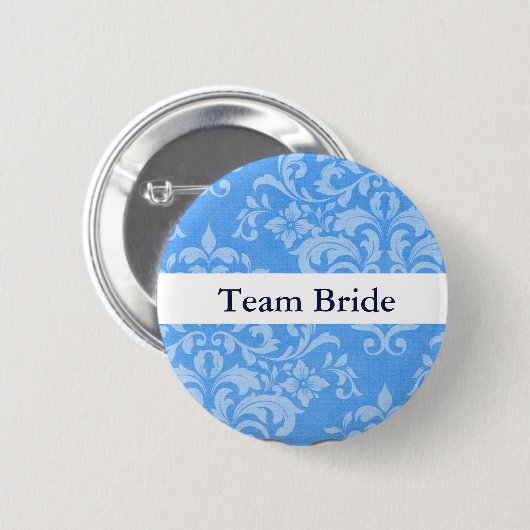 Personalisieren der Damask Wedding Team Bride Button (Vorne & Hinten)