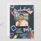 Personalisieren der dunklen extravaganten Graduier Einladung (Vorderseite)