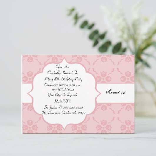 Personalisieren der Einladung zum Geburtstag (Stehend Vorderseite)