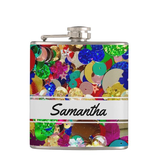 Personalisieren der farbigen Reihenfolge Flachmann (Vorderseite)