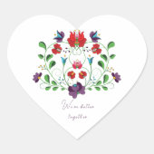 Personalisieren der Floral-Liebe Herz-Aufkleber (Vorderseite)