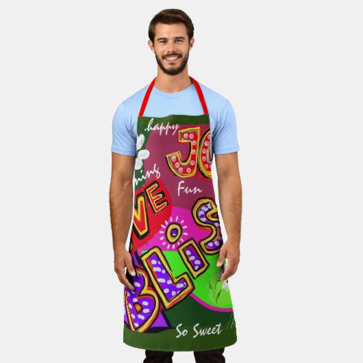 Personalisieren der grafischen Typografie-Over-Pri Schürze (Getragen)