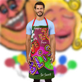 Personalisieren der grafischen Typografie-Over-Pri Schürze