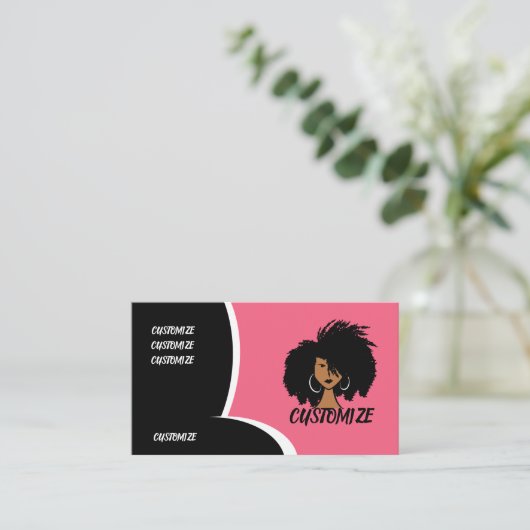 Personalisieren der Hair Salon Business Card Visitenkarte (Stehend Vorderseite)