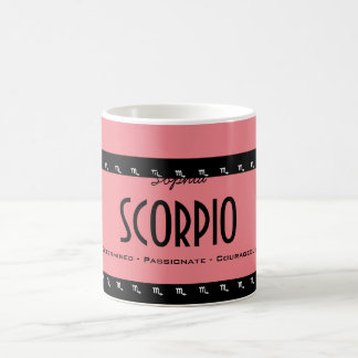 Personalisieren der Name Farbe SCORPIO Geburtstag Kaffeetasse