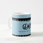 Personalisieren der Namensfarbe GEMINI Geburtstag Kaffeetasse (Vorderseite Links)