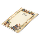 Personalisieren der Niedlichen Buchgrenze Notizblock (angewinkelt)