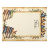 Personalisieren der Niedlichen Buchgrenze Notizblock (Vorderseite)