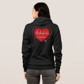Personalisieren der Nurse Liebe Herz EKG Stethosco Hoodie (Schwarz voll)