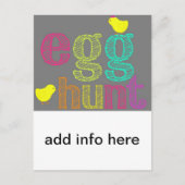 Personalisieren der Ostereijagd Einladung Postkart (Vorderseite)