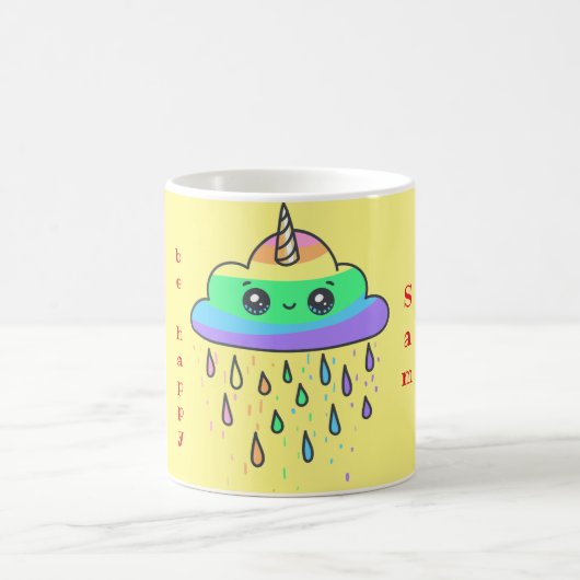 Personalisieren der Rainbow Cloud Unicorn Kaffeetasse (Mittel)