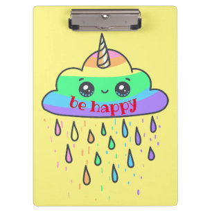 Personalisieren der Rainbow Cloud Unicorn Klemmbrett
