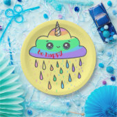 Personalisieren der Rainbow Cloud Unicorn Pappteller (Party)