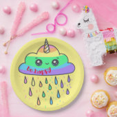 Personalisieren der Rainbow Cloud Unicorn Pappteller (Party)