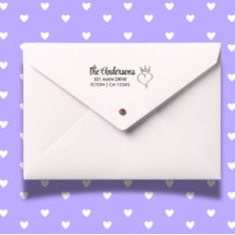 Personalisieren der Rücksendeadresse von Heart Scr Gummistempel