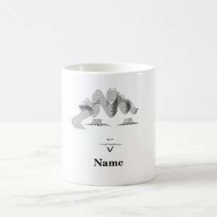 Personalisieren der weiblichen Karikaturenwand Kaffeetasse