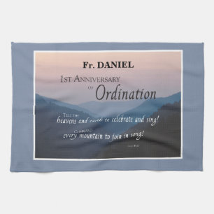 Personalisieren des 1. Jahrestags der Ordination-G Geschirrtuch