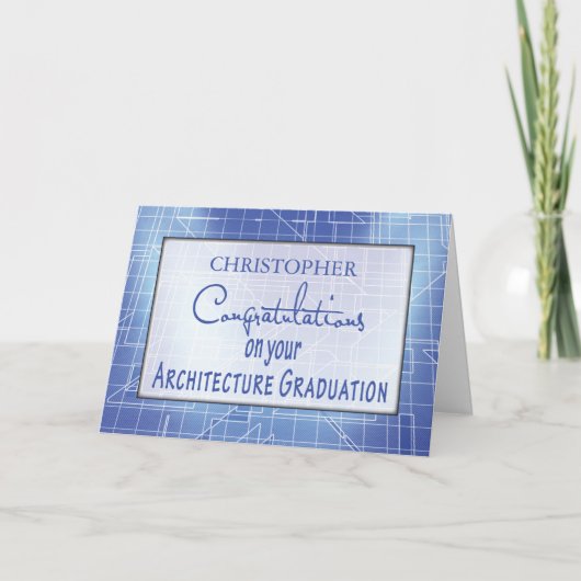 Personalisieren des Abschlusses Name Architecture Karte (Vorderseite)