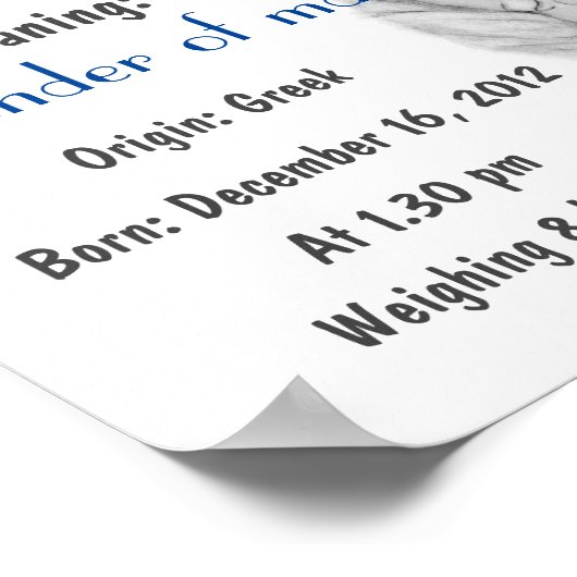 Personalisieren des Alexander-Namens: Keepake Poster (Ecke)