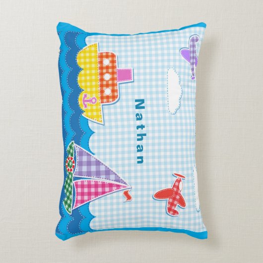 Personalisieren des blauen Luftraums für den Seeve Dekokissen (Vorderseite(Vertikal))