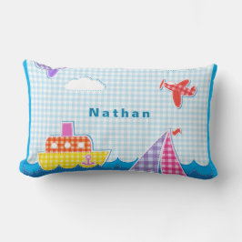 Personalisieren des blauen Luftraums für den Seeve Lendenkissen