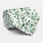 Personalisieren des Eukalyptus in Aquarellfarben Krawatte (Gerollt)