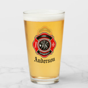 Personalisieren des Feuerwehrmanns Malteser Cross Glas