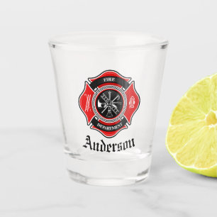 Personalisieren des Feuerwehrmanns Malteser Cross Schnapsglas